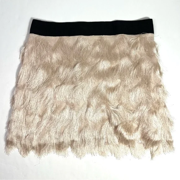 Sail to Sable Fringe Mini Skirt Cream Size 8 - Picture 5 of 11